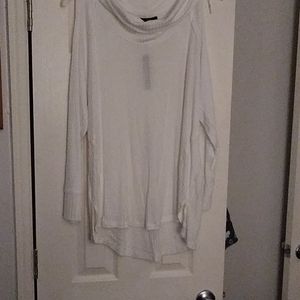 A white turtleneck sweater